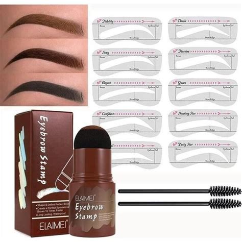 Eyebrow Stamp Pochoir Sourcils Ensembles De Tampon R Utilisables