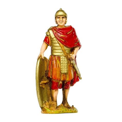 Roman Soldier With Shield For Landi Nativity Scenes 8 Cm