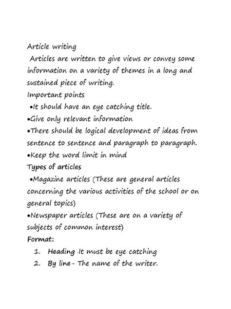 Guide to Writing Effective Articles: Key Elements, Types of Articles ...