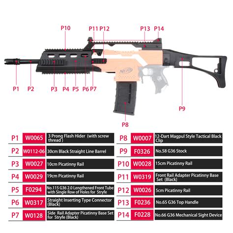 G36 Style Worker Mod Kits Set For Nerf N Strike Elite Stryfe Jgcworker