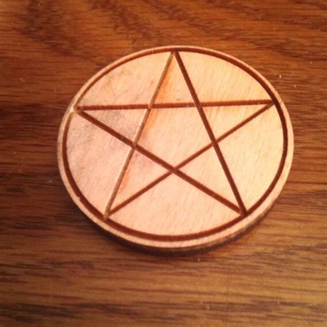 Wood Burned Pentagram Pentacle