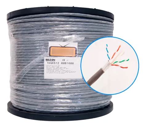 Cable Utp Belden 10gxs12 0081000 Cat6a 305mt Riser 23awg Gri Envío gratis