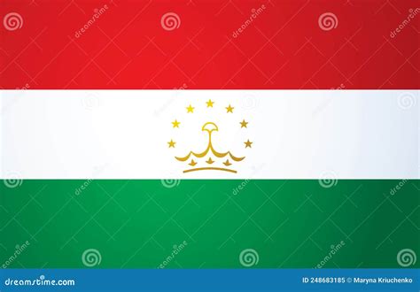 Flag Of Tajikistan Vector Drawing Sign Stock Vector Illustration Of Economy Isolated 248683185