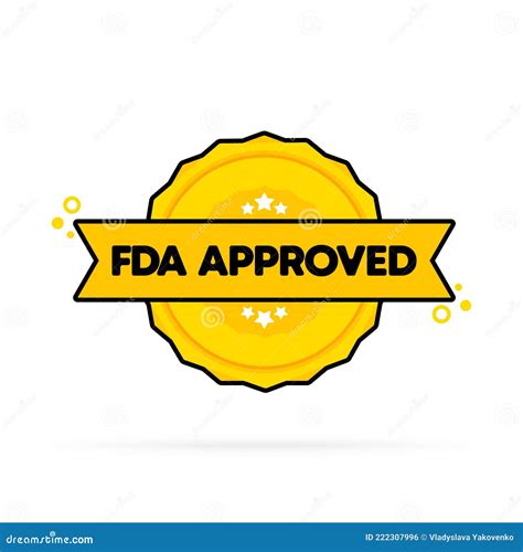 Fda Approved Badge Vector Fda Approved Stamp Icon Certified Badge