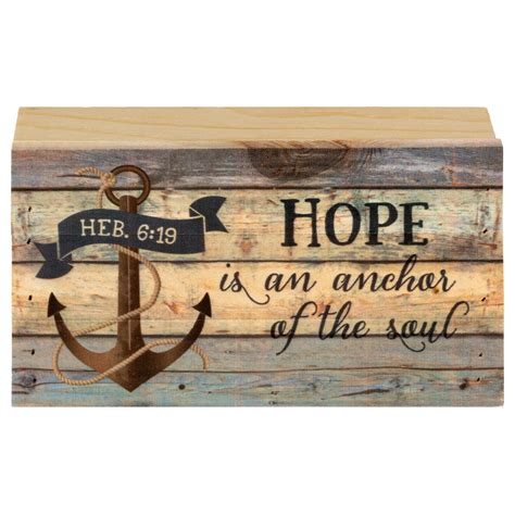 Buy Hope Is An Anchor Of The Soul Hebrews X Wood Block Style