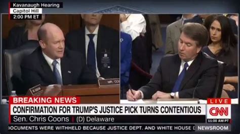 WATCH Coons Suggests Trump Selected Kavanaugh To Protect Himself