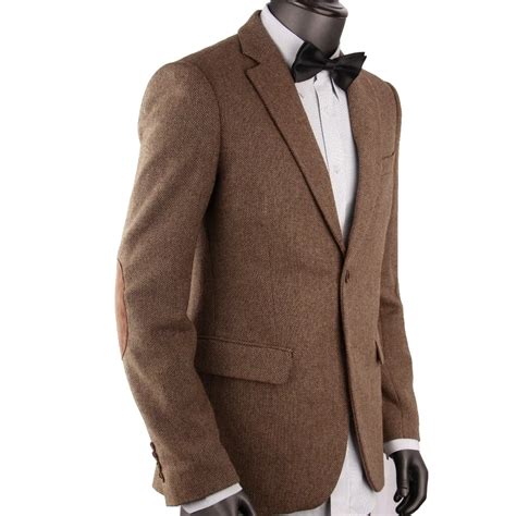 Mens Tweed Jacket Custom Made Brown Tweed Coat Bespoke Tweed Mens Coat