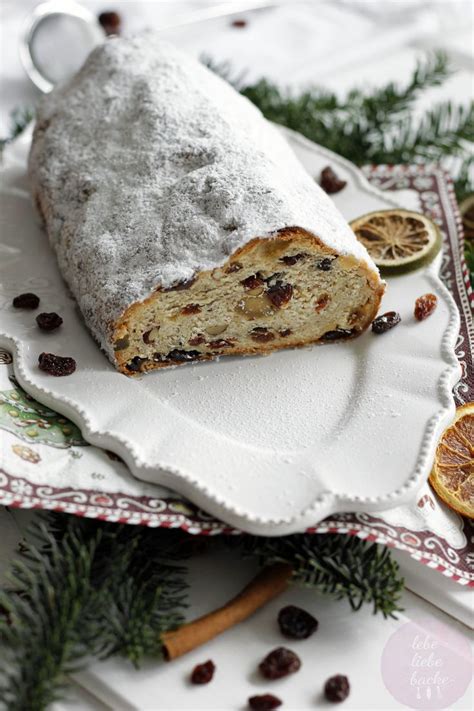 Stollen Dresdner Art Lebe Liebe Backe Christstollen Rezept