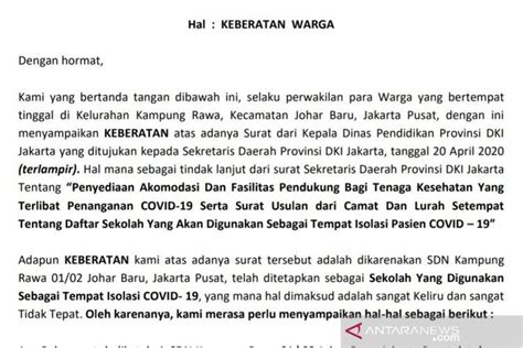 Detail Contoh Surat Pernyataan Keberatan Warga Koleksi Nomer