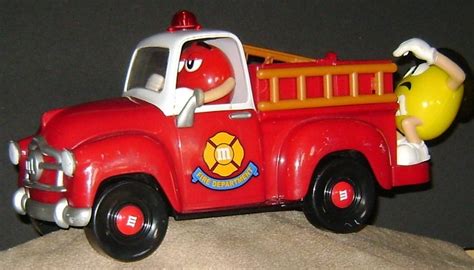 M & M Fire Truck candy dispenser by theevintageshop on Etsy