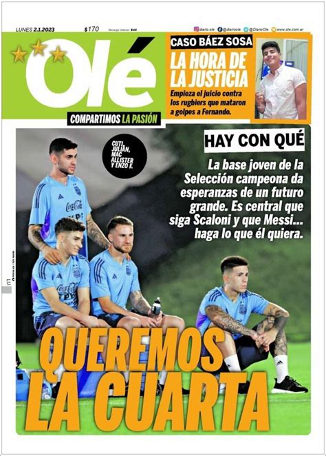 Periódico Olé Argentina Periódicos de Argentina Edición de lunes 2