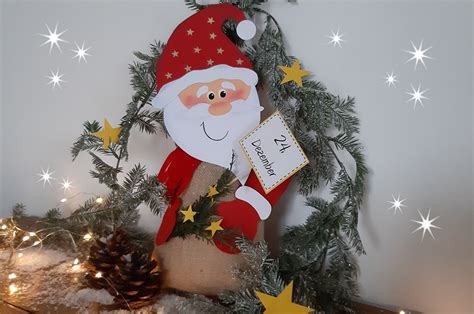 Weihnachtsmann mit Geschenken – eine Idee aus der Buntpapierwelt.de