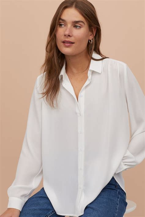 H M Long Sleeved Blouse Shop The Best Work Tops For Women