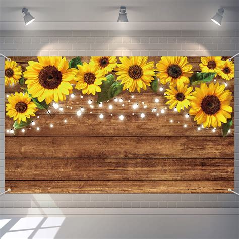 Buy Rustic Sunflowers Backdrop Sunflowers Photography Backdrop