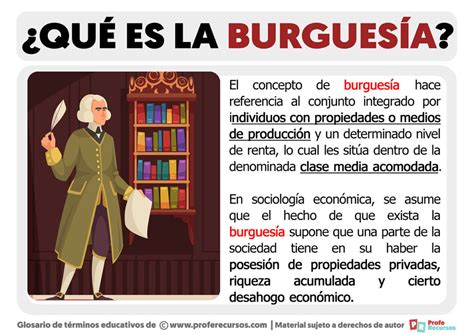 Qué es la Burguesía Definición de Burguesía