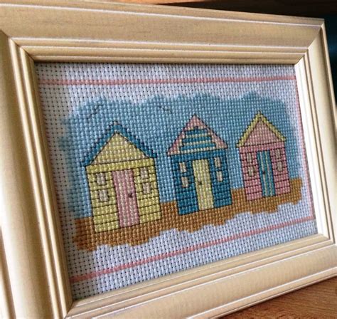 Beach Huts Cross Stitch Pattern Beach Scenes Series Etsy