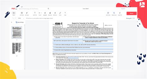 Form 4506 T Printable Form 4506 T Online PDFliner