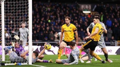 Wolves 3 0 Everton Max Kilman Matheus Cunha And Craig Dawson Score