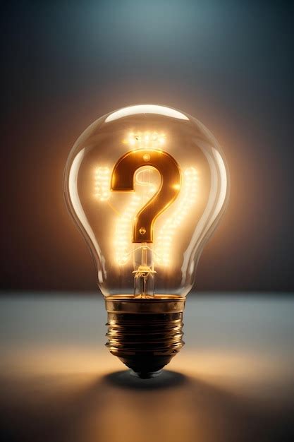 Premium AI Image Photo Light Bulb With Question Mark Inside