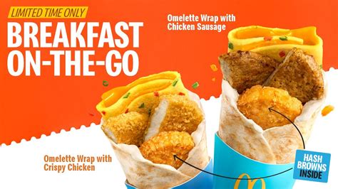 New Mcd Omelette Wrap With Hash Browns Youtube