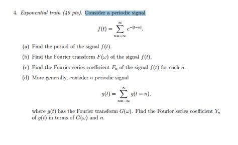 Solved Consider a periodic signal | Chegg.com