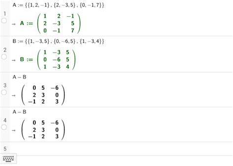 Operaciones Entre Matrices Geogebra