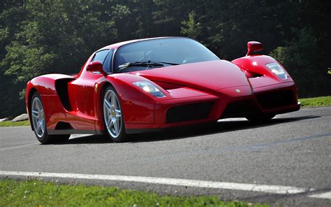 Red Ferrari Enzo on road