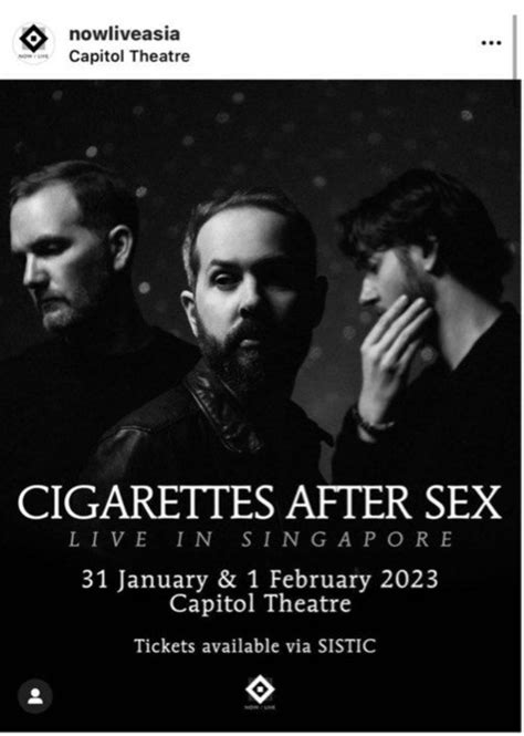 Concert Cigarettes After Sex Live In Singapore Standing Ticket