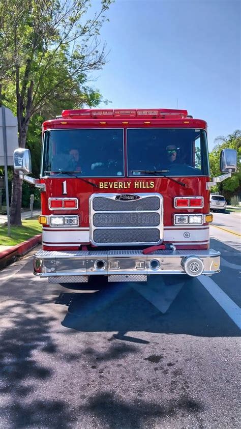 Beverly Hills Fire Department Engine No. 1 Editorial Stock Image ...