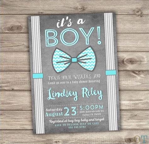 Bow Tie Baby Shower Invitations Tickle Your Whiskers Etsy Bow Tie