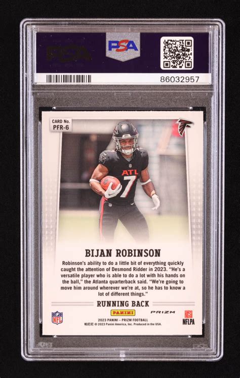 Bijan Robinson Panini Prizm Prizm Flashback Rookie Prizms Silver