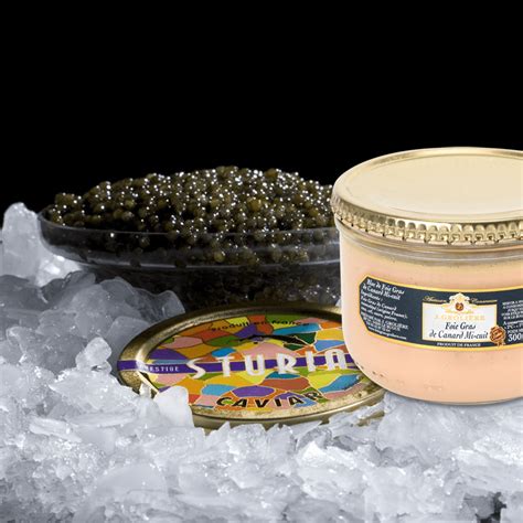 Mi Cuit Duck Foie Gras From Perigord And Caviar Sturia Prestige