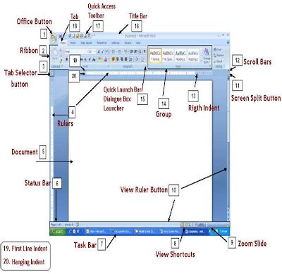 EZCopy Lyrics: PARTS OF THE MICROSOFT WORD 2007 SCREEN AND THEIR FUNCTIONS