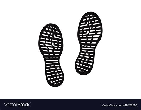 Human Shoe Footprints Pair Of Prints Boots Vector Image