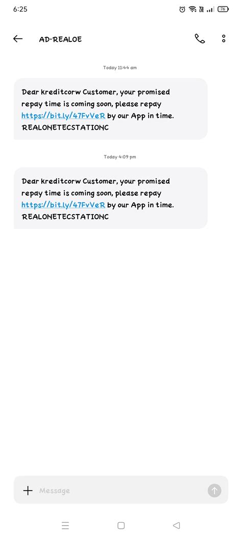 Harassment Money Repayment Messages From REALoanTECSTATIONC Consumer