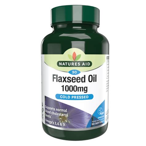 Natures Aid Flaxseed Oil 1000mg 90 Vegan Softgels Appleseeds Health Store