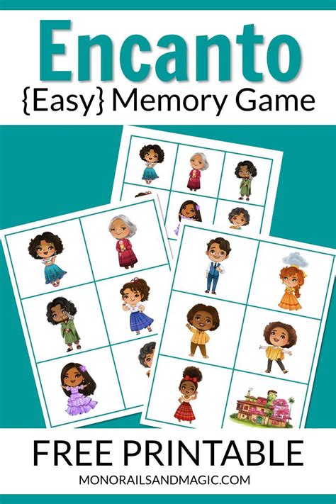 This Free Printable Encanto Memory Game Includes Images From The