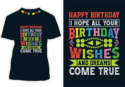 Happy Birthday T Shirt Design 12463109 Vector Art At Vecteezy
