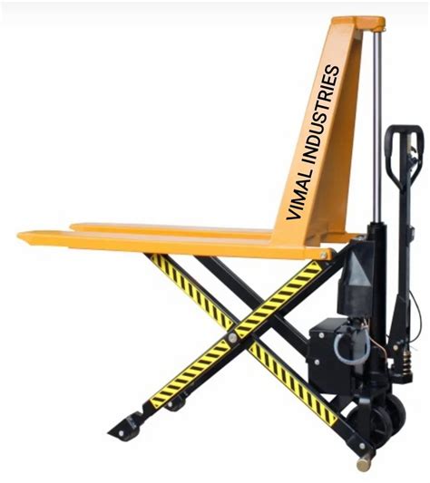 Battery Operated Semi Electric High Lift Pallet Truck For Material