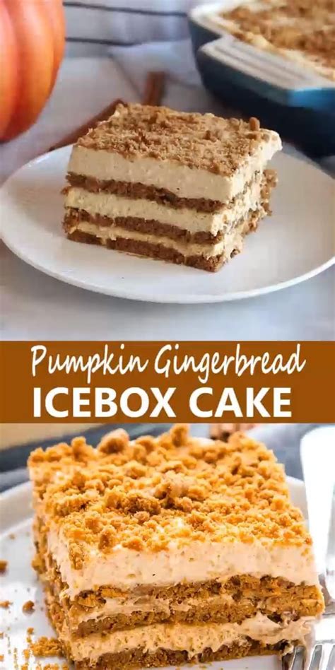 No Bake Pumpkin Gingerbread Icebox Cake Video Recipe Video