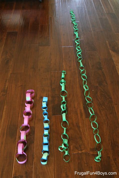 Stem Challenge One Piece Of Paper Paper Chain Contest Frugal Fun For