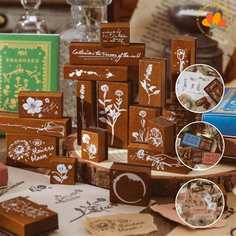 Jual Stempel Vintage Dekorasi Diy Stamp Garden Aesthetic Dekorasi Journal Scrapbook Deco