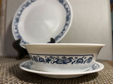 Vintage Corelle Old Town Blue Onion Dinnerware Etsy Canada