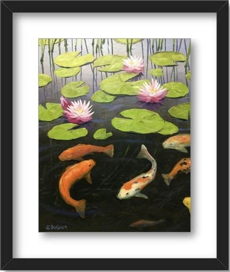 Fine Art Floating Framed Print Of Koi Fish With Lily Pads For Etsy In