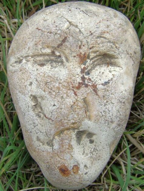 This Flint Pebble Has A Simple Face Description Much Like The Worlds