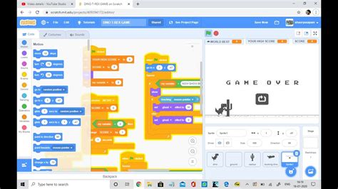 How To Make A Dino T Rex Game In Scratch Part 6 YouTube