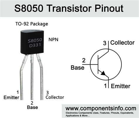 S8050 Transistor Pinout Equivalent Uses Features And Applications