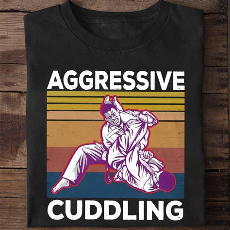 Aggressive Cuddling Shirt Funny Vintage Jui Jitsu T Shirt Etsy