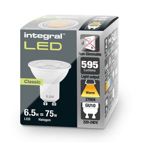 Integral Led Classic Gu10 Lamp 6 5w Warm White 540lm Toolstation