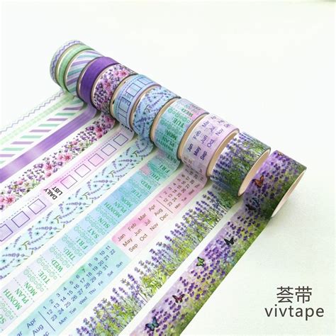 Lavender Fragrance Washi Tape Scented Adhesive Decorative Tape Time